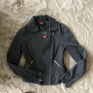 Knit motorcycle jacket